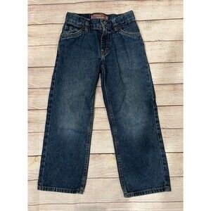 Jeans Levi’s regular fit denim blue kids elastic Button Waist Size 7